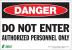 5VUX1 - Danger Sign, 7 x 10In, R and BK/WHT, ENG Подробнее...