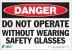 5VUX9 - Danger Sign, 7 x 10In, R and BK/WHT, ENG Подробнее...