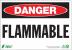 5VUY6 - Danger Sign, 7 x 10In, R and BK/WHT, FLMB Подробнее...