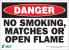 5VXE7 - Danger No Smoking Sign, 10 x 14In, ENG Подробнее...