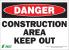 5VXF5 - Danger Sign, 10 x 14In, R and BK/WHT, ENG Подробнее...