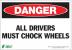 5VXL1 - Danger Sign, 7 x 10In, R and BK/WHT, ENG Подробнее...