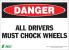 5VXL3 - Danger Sign, 10 x 14In, R and BK/WHT, ENG Подробнее...