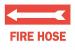 5Z475 - Fire Hose Sign, 10 x 14In, R/WHT, FH, ENG Подробнее...