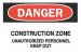 5Z980 - Danger Sign, 10 x 14In, R and BK/WHT, ENG Подробнее...