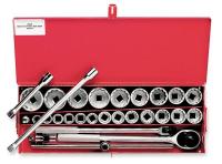 6A540 Socket Set, Std, 3/4 Dr, 12 Pt, 29 Pc