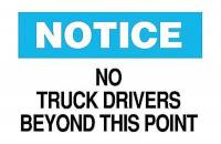 6A596 Notice Sign, 10 x 14In, BL and BK/WHT, ENG