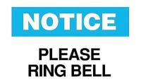 6A600 Notice Sign, 10 x 14In, BL and BK/WHT, ENG