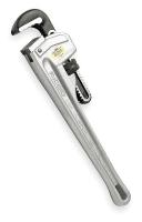 6A653 Straight Pipe Wrench, Aluminum, 24 in. L