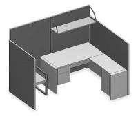 6AB31 Panel, Melamine Core, 72x48 In, Gray