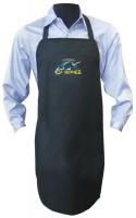 6ACK0 Flame-Resistant Bib Apron, Black, 36 In