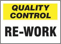 6AEZ7 Quality Control Sign, 10 x 14In, ENG, Text