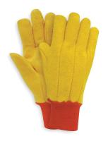 6AF65 Chore Gloves, Fleece, L, Golden Brown, PR