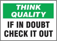 6AFC6 Quality Control Sign, 10 x 14In, PLSTC, ENG