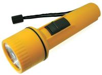 6AHC0 Industrial Flashlight, D, Incandescent, Ylw