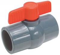 6AJX1 PVC Ball Valve, Inline, Socket, 1-1/4 In