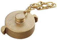 6AKE0 Fire Hose Cap, 1-1/2 In. NPSH, Brass