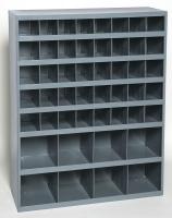 6ALJ6 Bin Storage Unit, 48 Bins, Gray, Steel