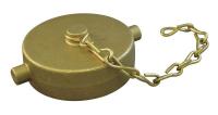 6APA0 Fire Hose Cap, 1-1/2 In.NH, Brass