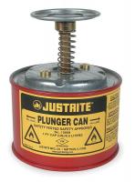 6AP05 Plunger Can, 1 pt., Galvanized Steel, Red