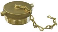 6APA6 Fire Hose Plug, 2-1/2 In.NH, Brass