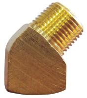 6AYT1 Street Elbow, Brass, 45, 1/2 In, PK 10