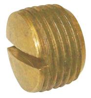 6AZA2 Slotted Plug, Brass, 1/8 In, MNPT