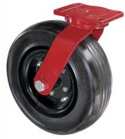 6AZP5 Rigid Solid Rubber Wheel Caster, 5-1/8&quot; W