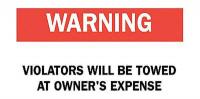 6BT19 Warning Sign, 10 x 14In, R and BK/WHT, ENG