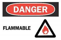 6BT42 Danger Sign, 10 x 14In, R and BK/WHT, FLMB