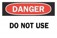 6BT64 Danger Sign, 7 x 10In, R and BK/WHT, DNU