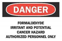 6BT73 Danger Sign, 10 x 14In, R and BK/WHT, ENG