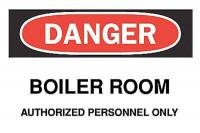 6BV99 Danger Sign, 7 x 10In, R and BK/WHT, ENG