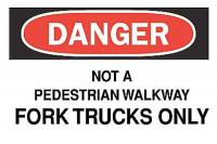 6BW38 Danger Sign, 10 x 14In, R and BK/WHT, ENG