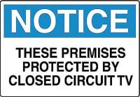 6BW89 Notice Security Sign, 7 x 10In, ENG, Text