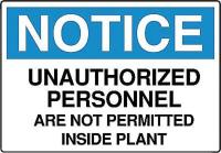 6BW92 Notice Sign, 10 x 14In, BL and BK/WHT, ENG