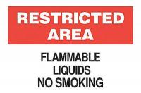 6BW96 No Smoking Sign, 10 x 14In, R and BK/WHT
