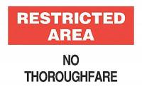 6BW99 Admittance Sign, 7 x 10In, BK and R/WHT