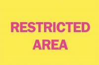 6BX68 Admittance Sign, 10 x 14In, R/YEL, ENG, Text