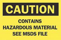 6BX83 Caution Sign, 7 x 10In, BK/YEL, ENG, Text