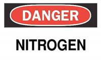 6BZ39 Danger Sign, 7 x 10In, R and BK/WHT, ENG