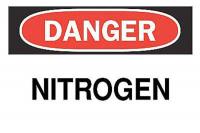 6BZ40 Danger Sign, 10 x 14In, R and BK/WHT, ENG