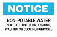 6BZ69 Notice Sign, 10 x 14In, BL and BK/WHT, ENG