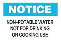 6BZ70 Notice Sign, 7 x 10In, BL and BK/WHT, ENG