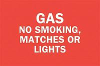 6BZ91 No Smoking Sign, 7 x 10In, WHT/R, ENG, Text