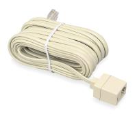 6C072 Telephone Cord, Extension, Flat, Ivory, 25 ft.