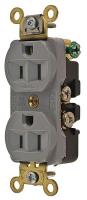 6C597 Receptacle, Duplex, 15A, 125V, GY, General