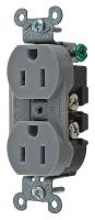 6C635 Receptacle, Duplex, 15A, 125V, GY, Spec Grade