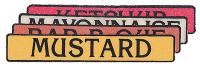 6CAJ4 Condiment Label, 1/2 In. H, 1/64 In. W, PK4