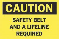 6CC19 Caution Sign, 7 x 10In, BK/YEL, ENG, Text